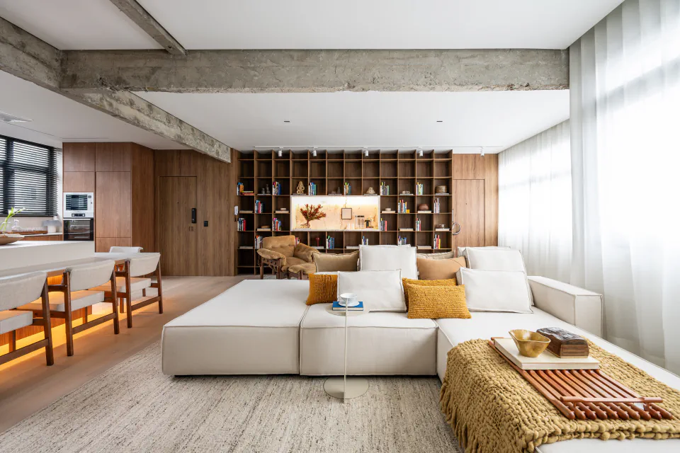 Residencial — estar e jantar, obra executada pela AMACna