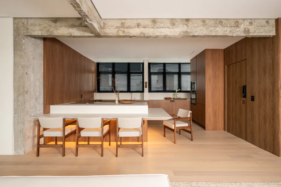 Residencial — sala de jantar, obra executada pela AMACna