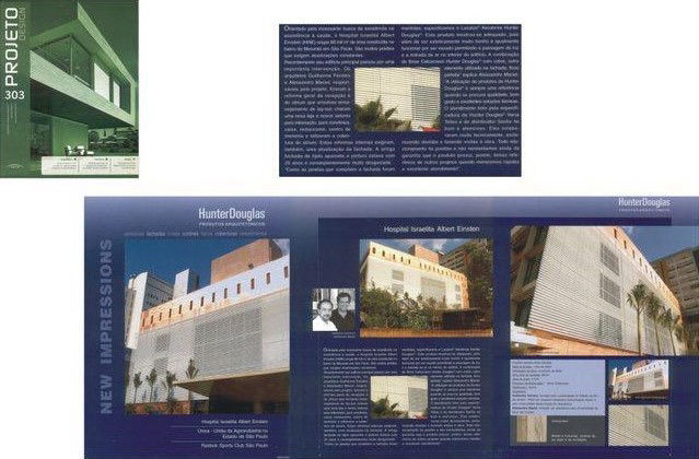 Recorte de publicação sobre o Hospital Israelita Albert Einstein